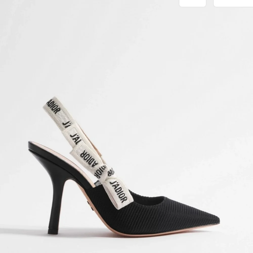 J'Adior Slingback PumpBlack Technical Fabric 37/ US 6.5 - Picture 1 of 17